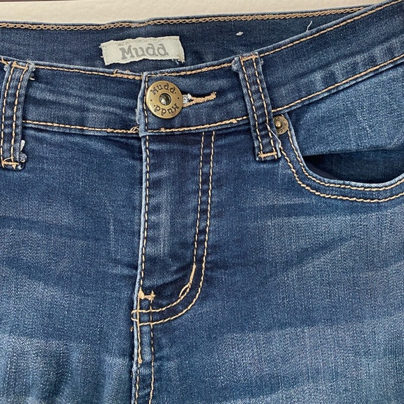 Mudd • Skinny Distressed Dark Blue Stretch Jeans - Picture 5 of 13